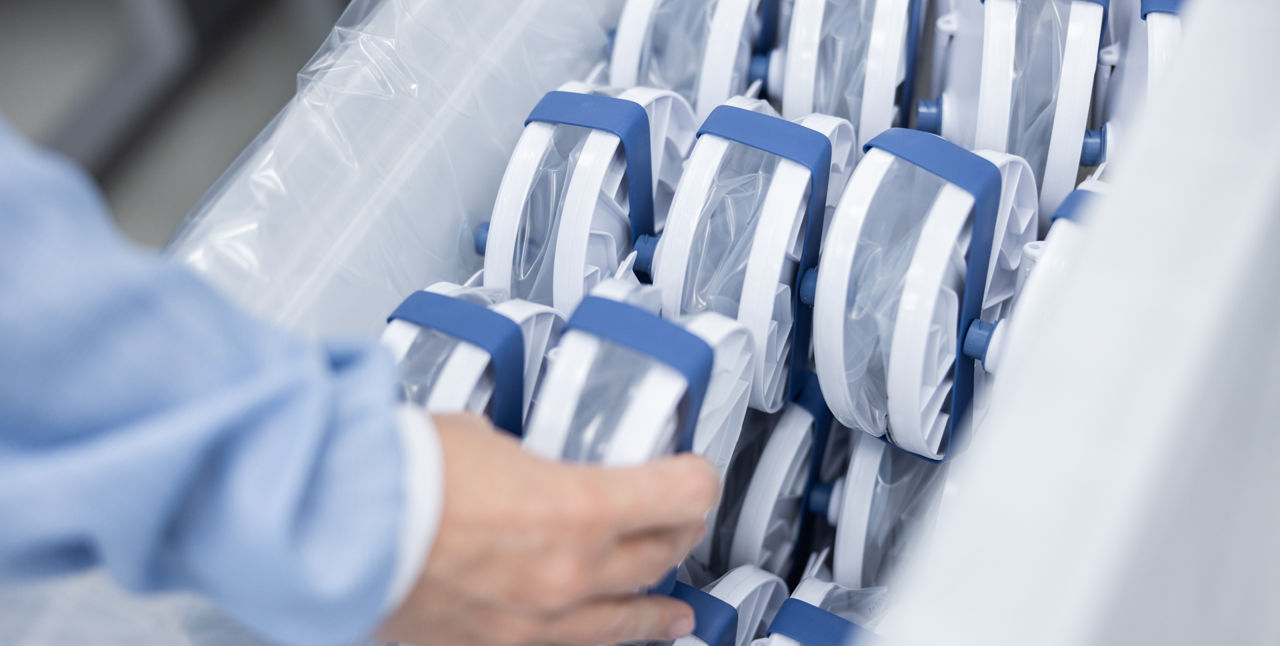 Products being packed for delivery.